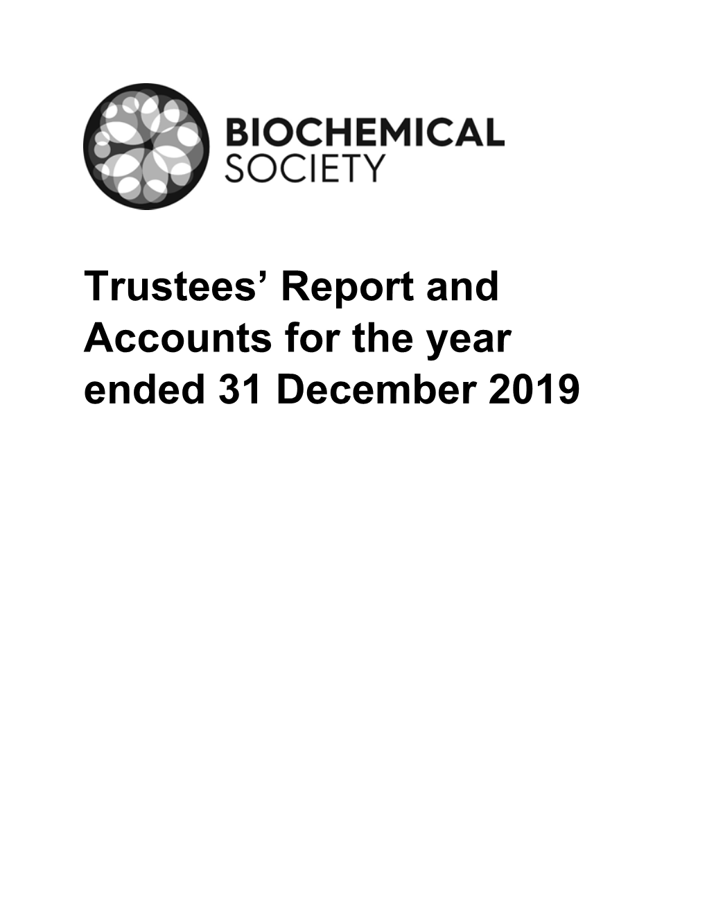 Trustees' Report and Accounts for the Year Ended 31 December 2019