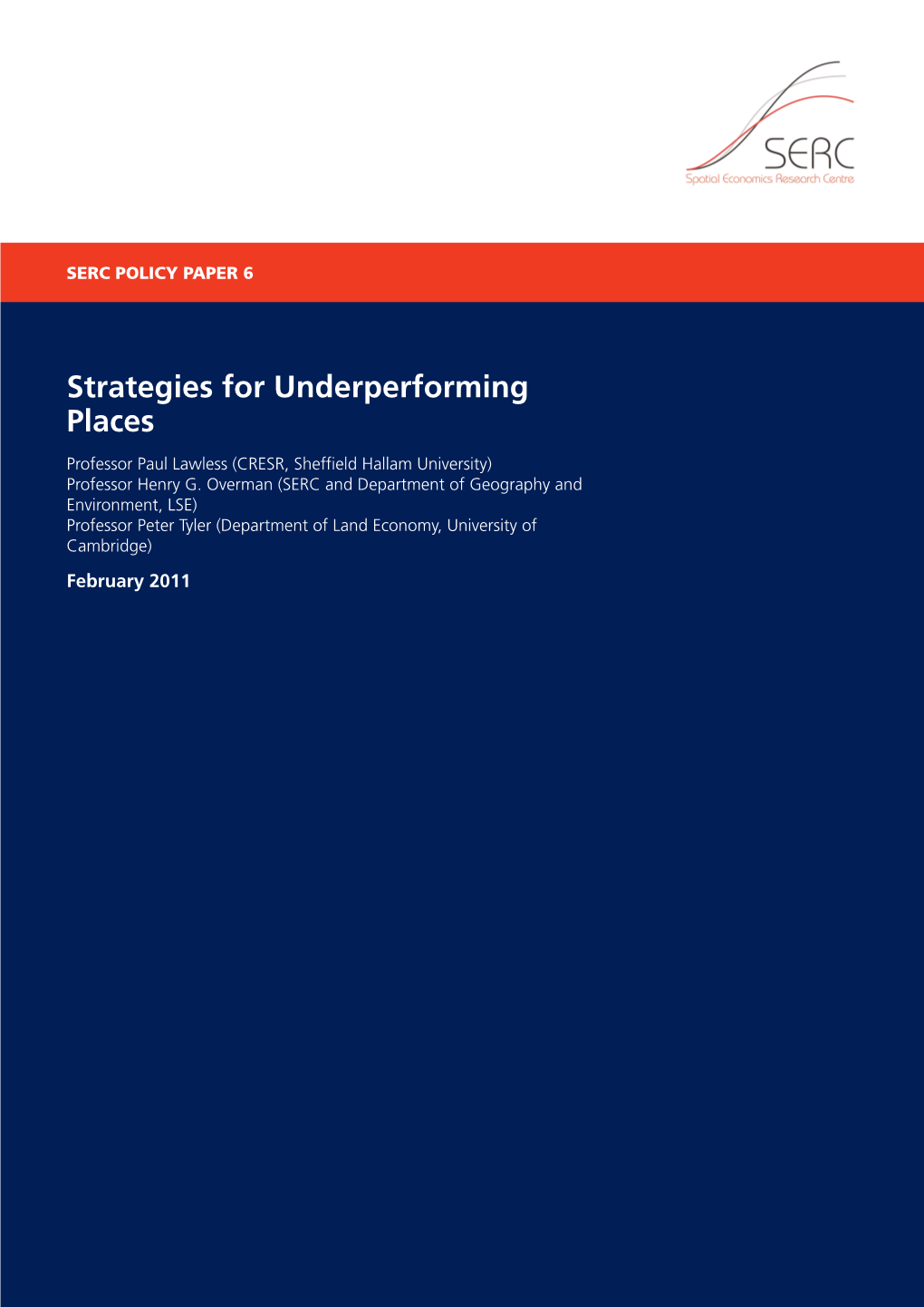 Strategies for Underperforming Places