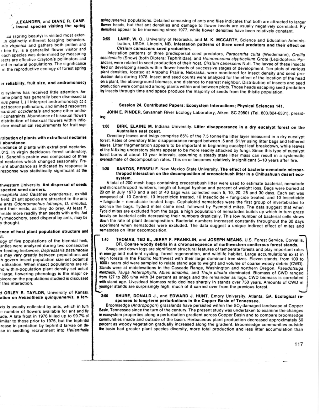 Coarse Woody Debris in a Chronosequence of Northwestern Coniferous Forest Stands