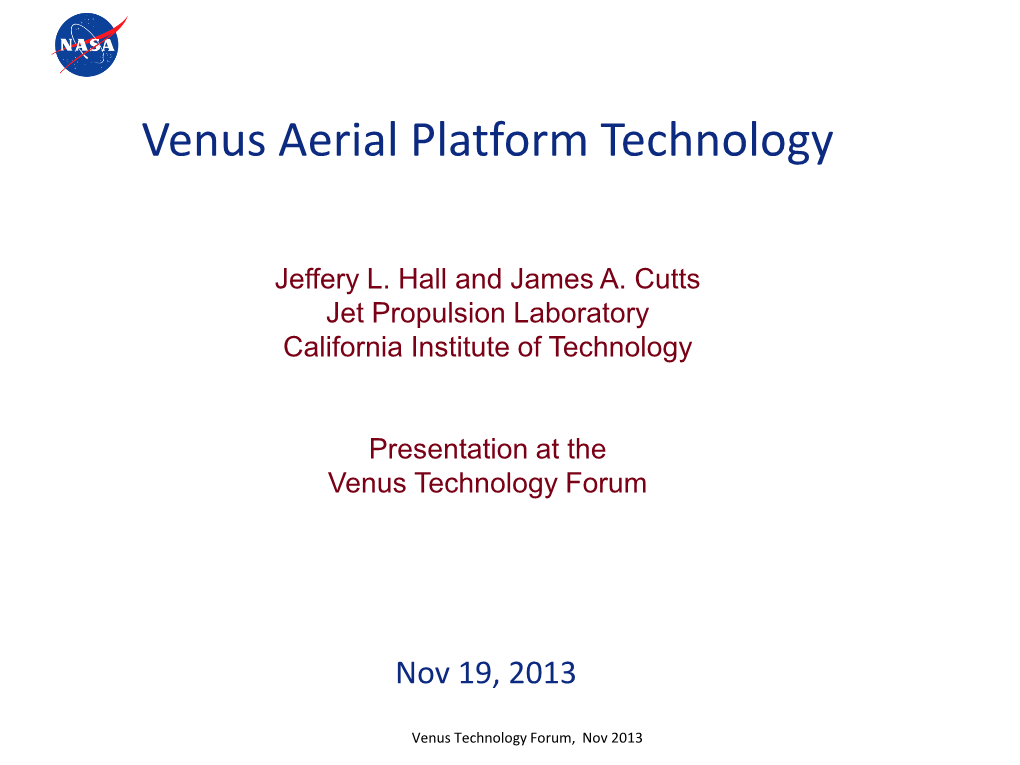 Venus Aerial Platform Technology