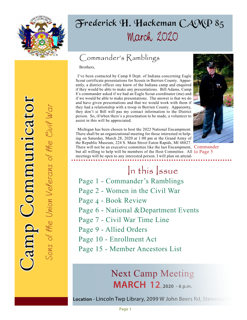 Camp Communicator Mar 2020