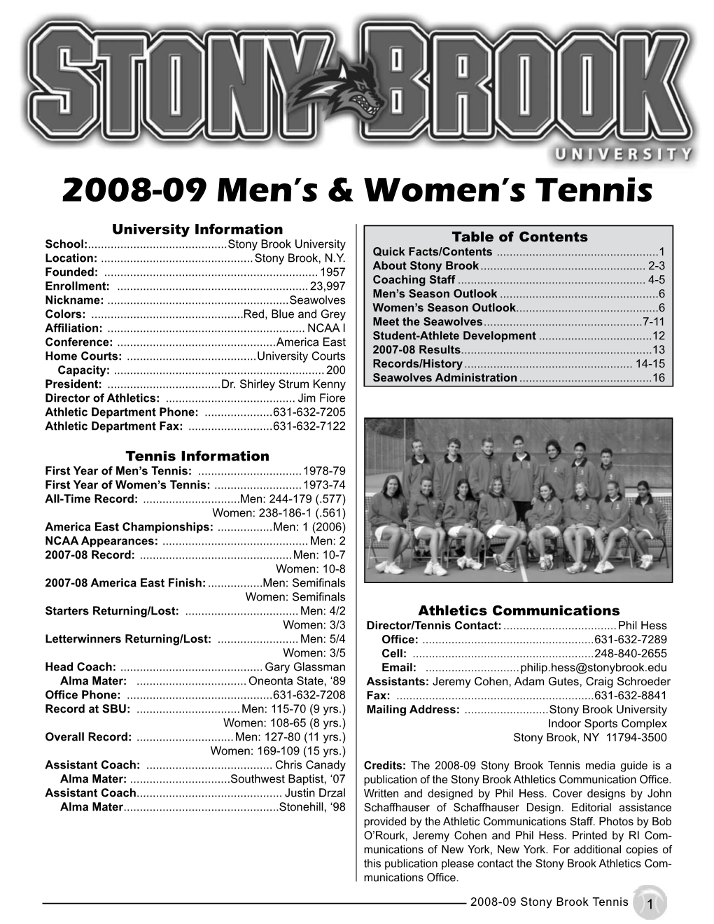 2008-09 Men's & Women's Tennis