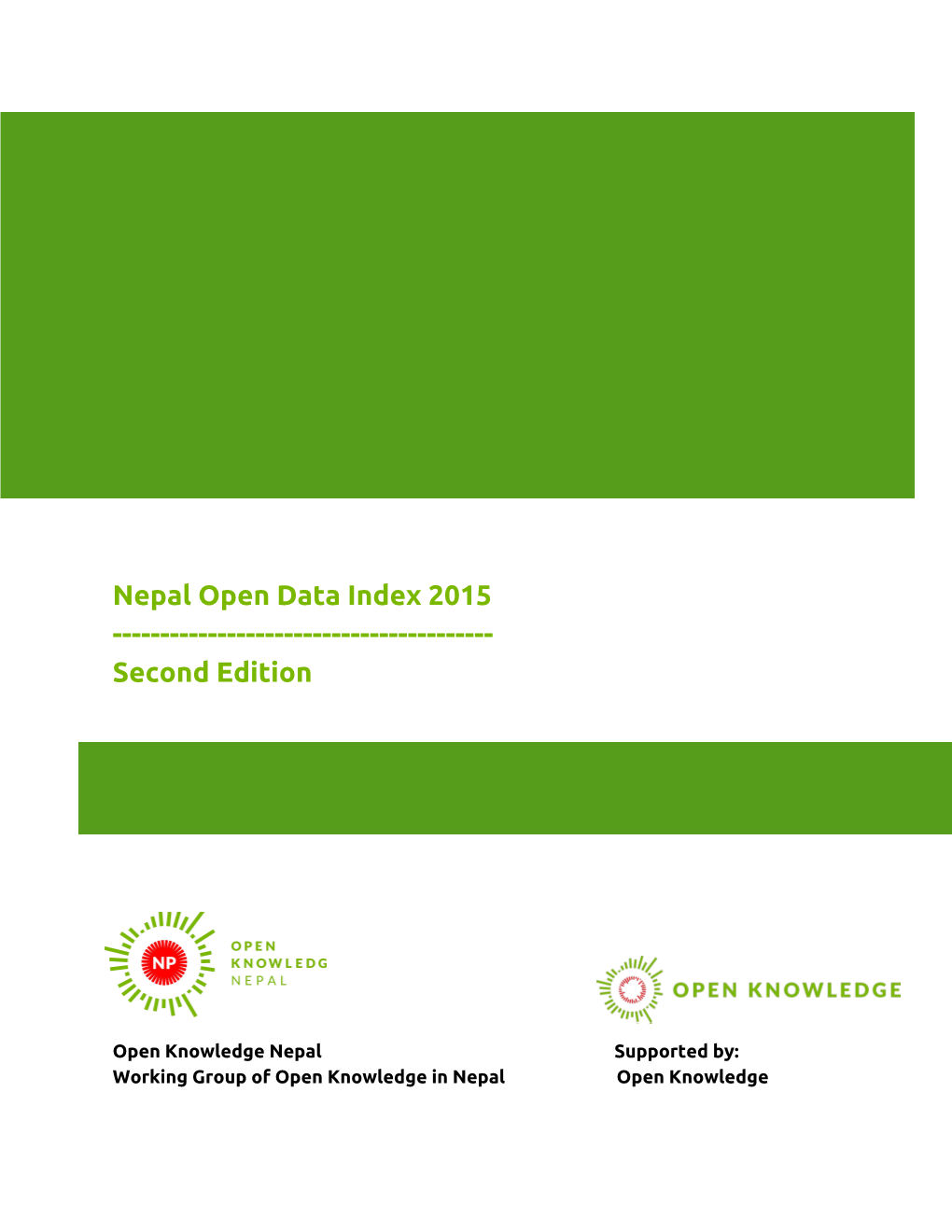 Nepal Open Data Index 2015 ------Second Edition