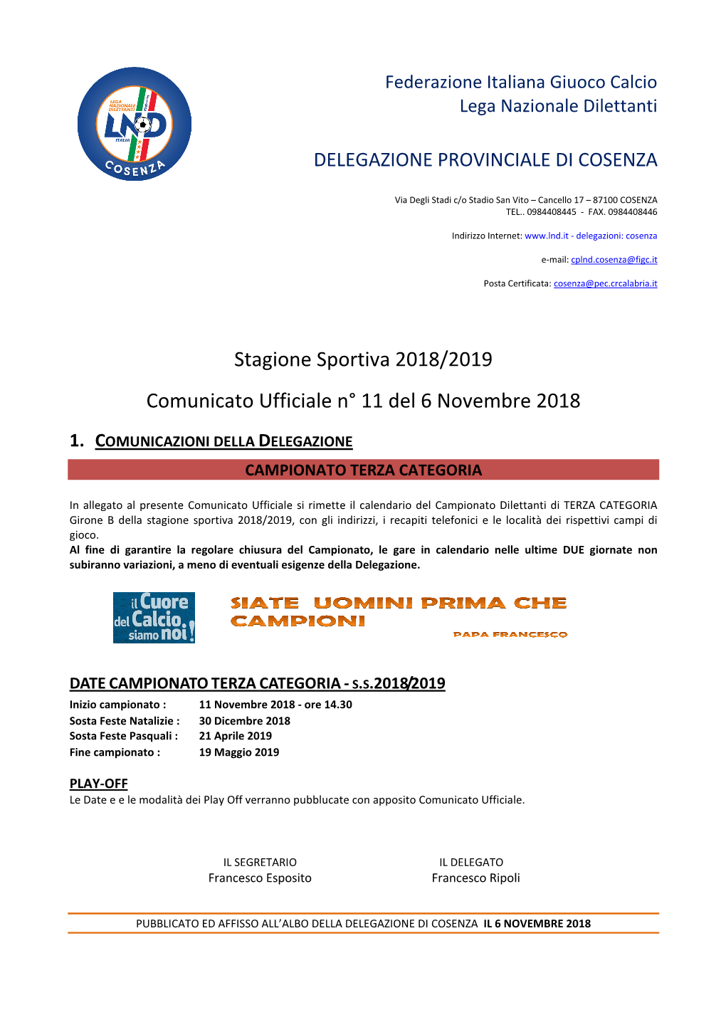 Annuario Terza Categoria