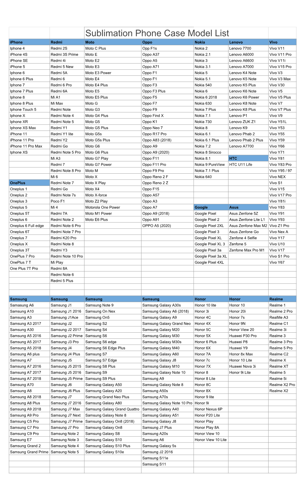 Qikink Product & Price List