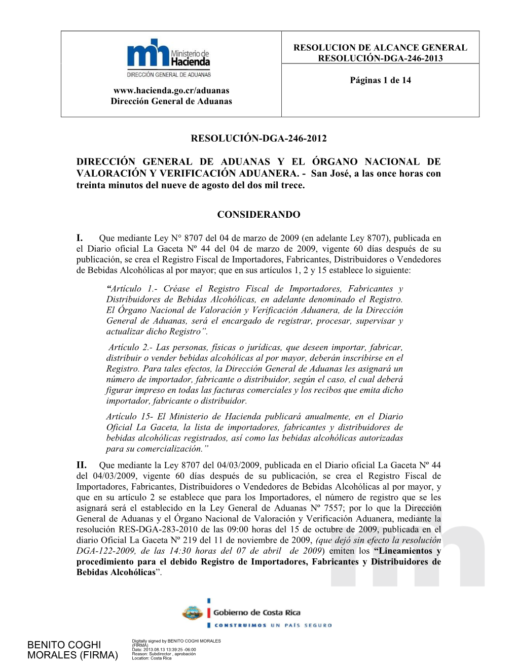 Resolución-Dga-246-2012 Dirección General De