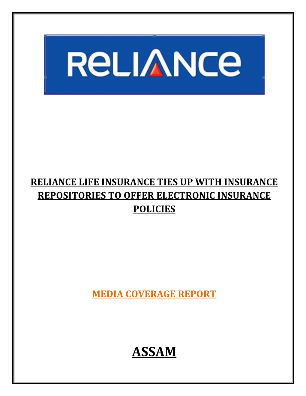 RLI-Electronic Insurance Coverage Report-Assam
