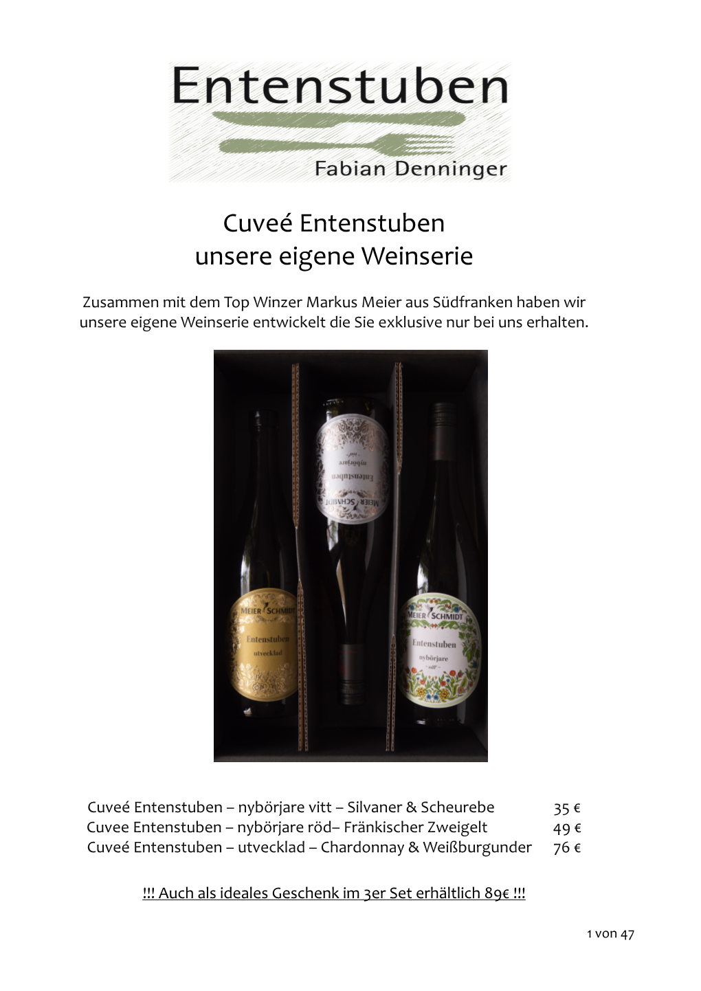 Weinkarte Aktuell 11.20. FD 1.0