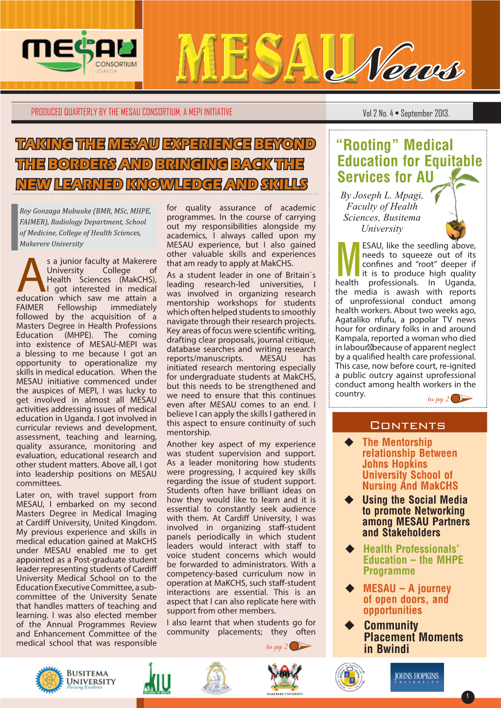 Mesau Newsletter Vol. 2 Issue 4 Sept 2013.Pdf