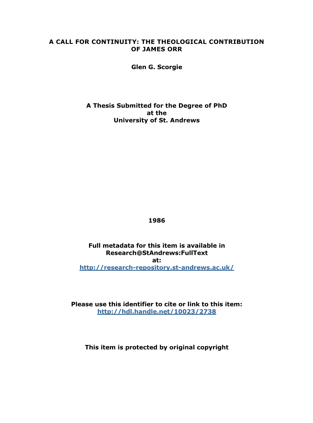 Glen G. Scorgie Phd Thesis