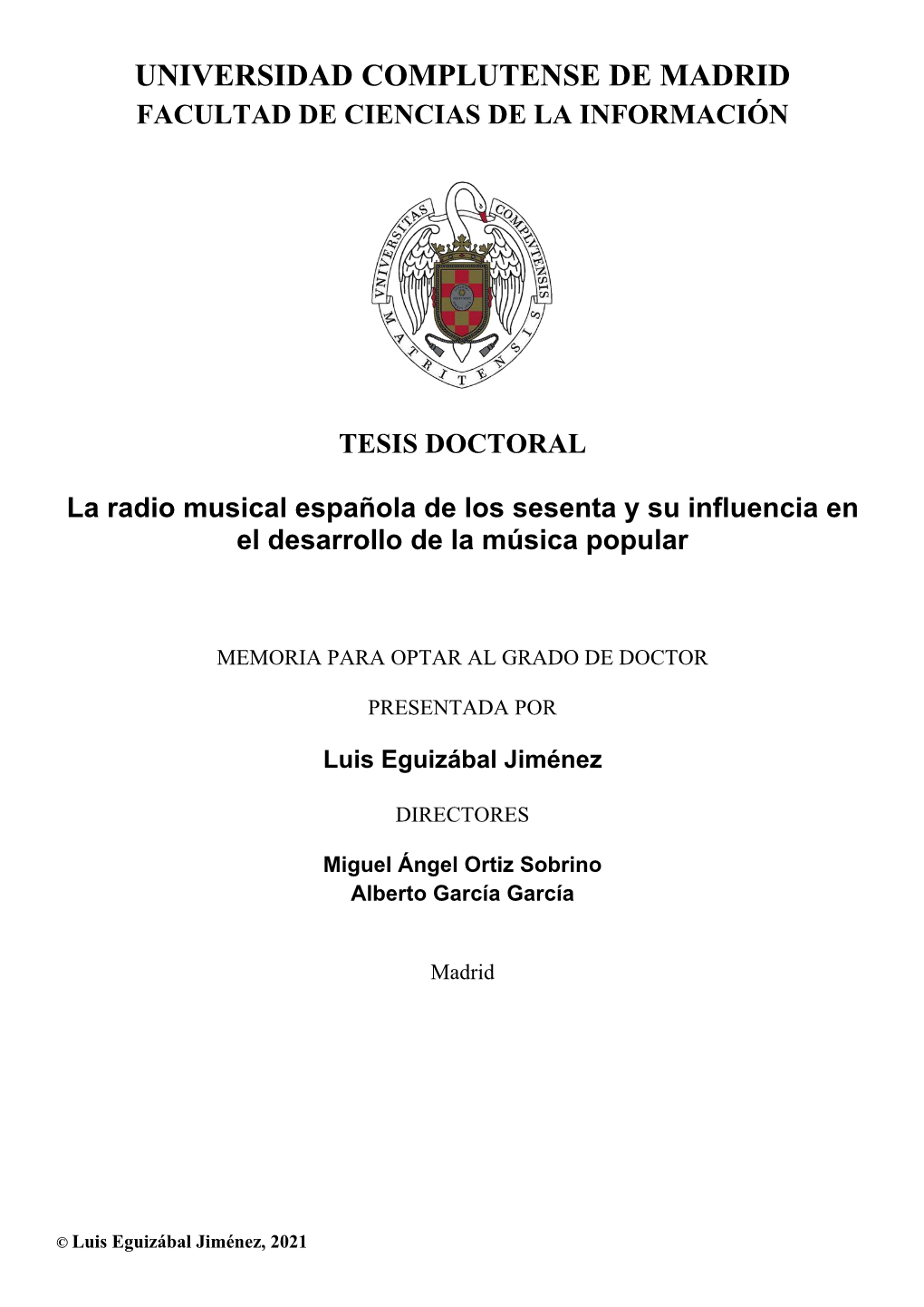 TESIS DOCTORAL La Radio Musical Española De Los Sesenta Y Su