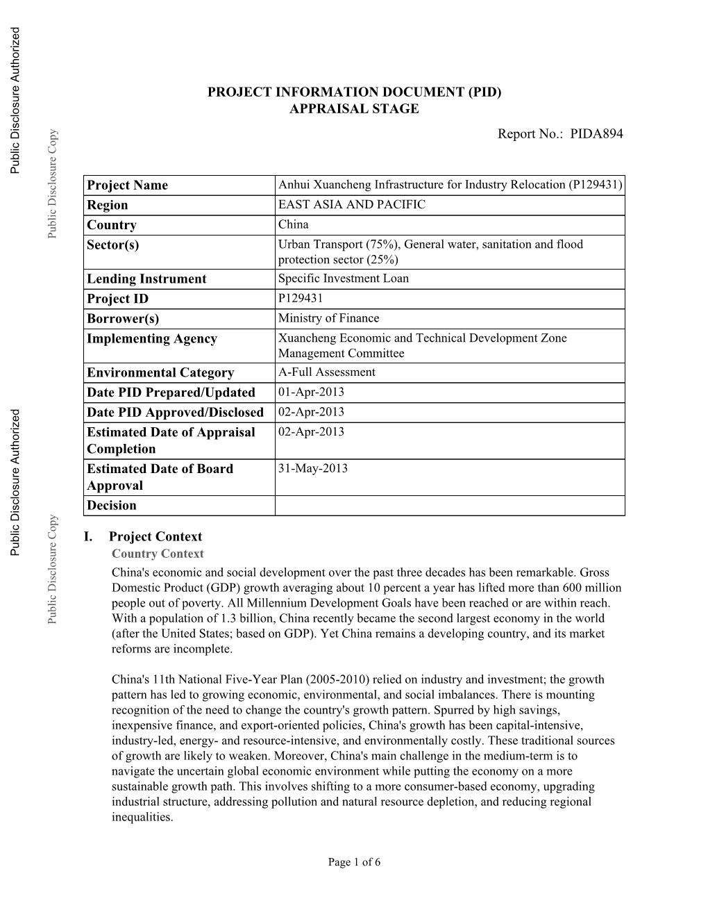 World Bank Document