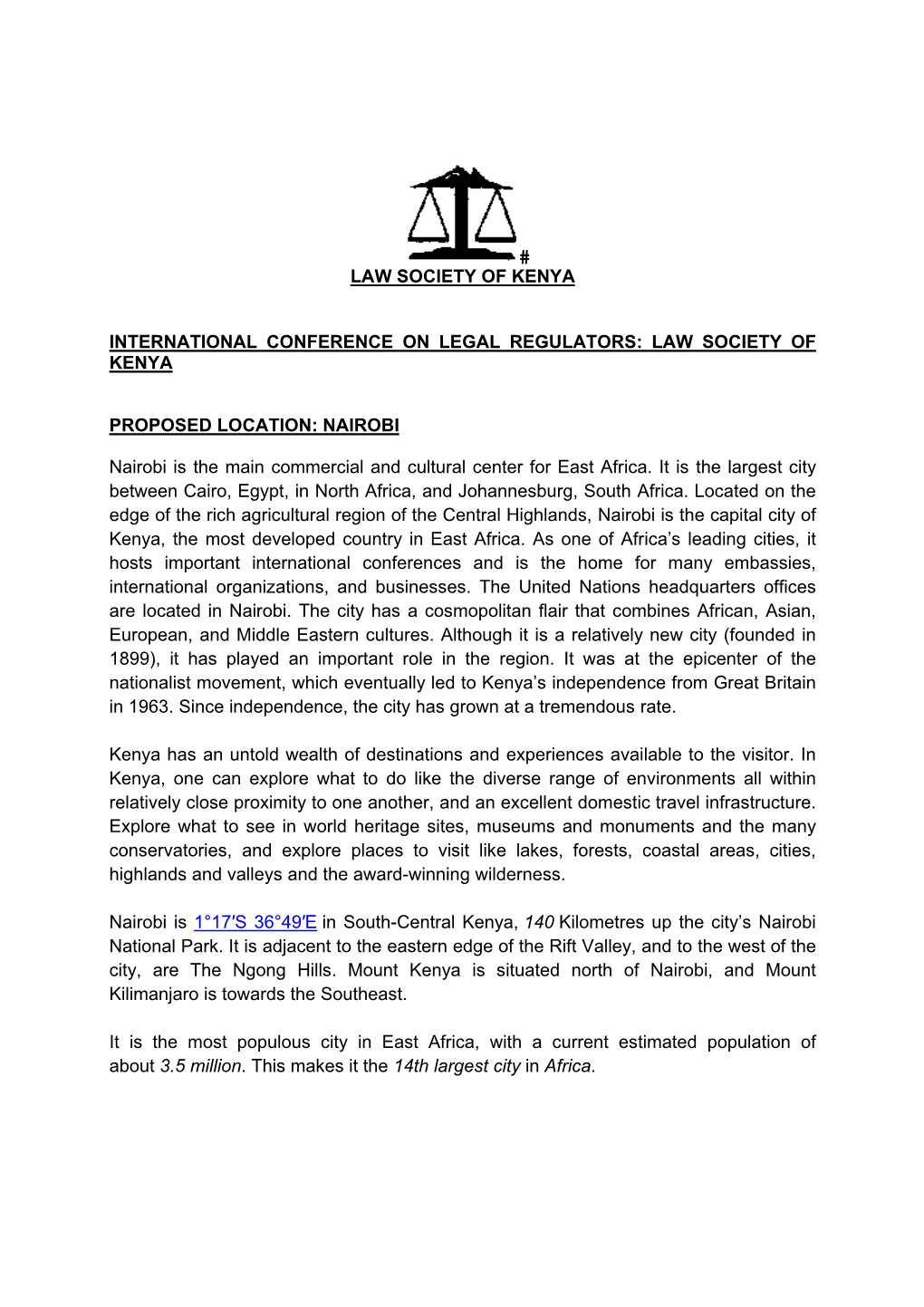 Law Society of Kenya International Conference On