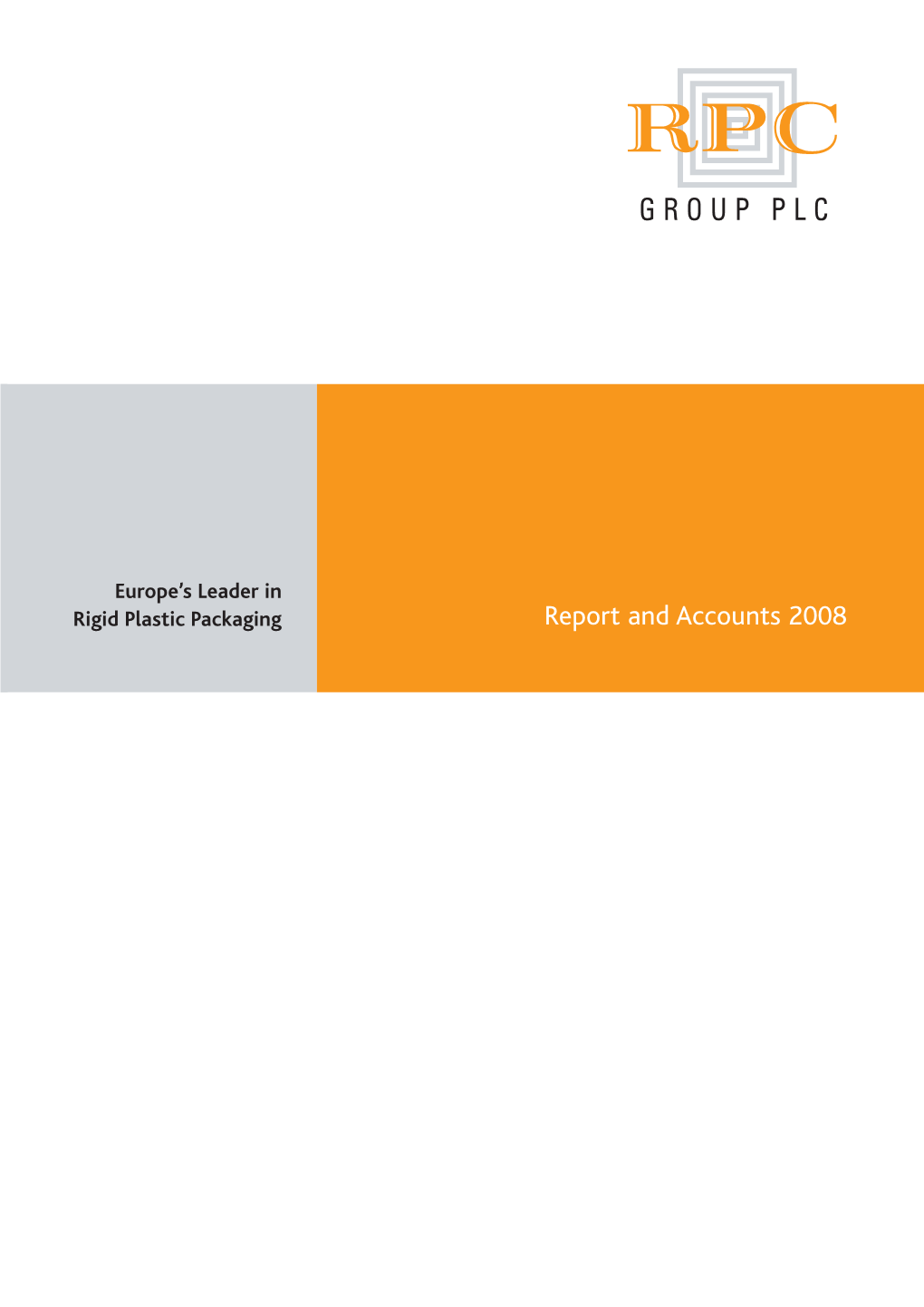Report and Accounts 2008