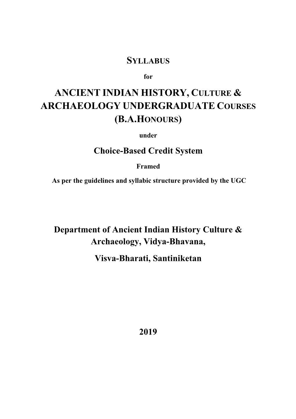 Ancient Indian History, Culture & Archaeology Undergraduate Courses