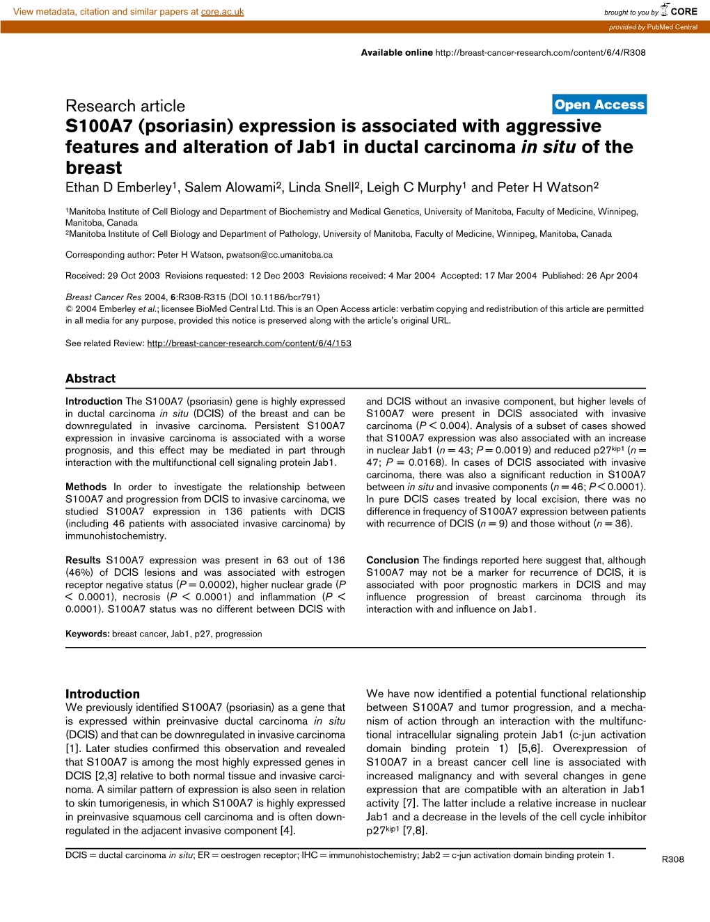 S100A7 (Psoriasin)