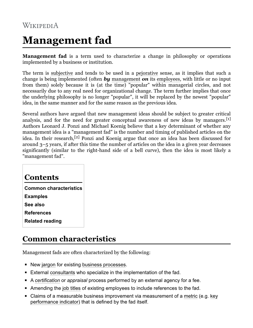 Management Fad