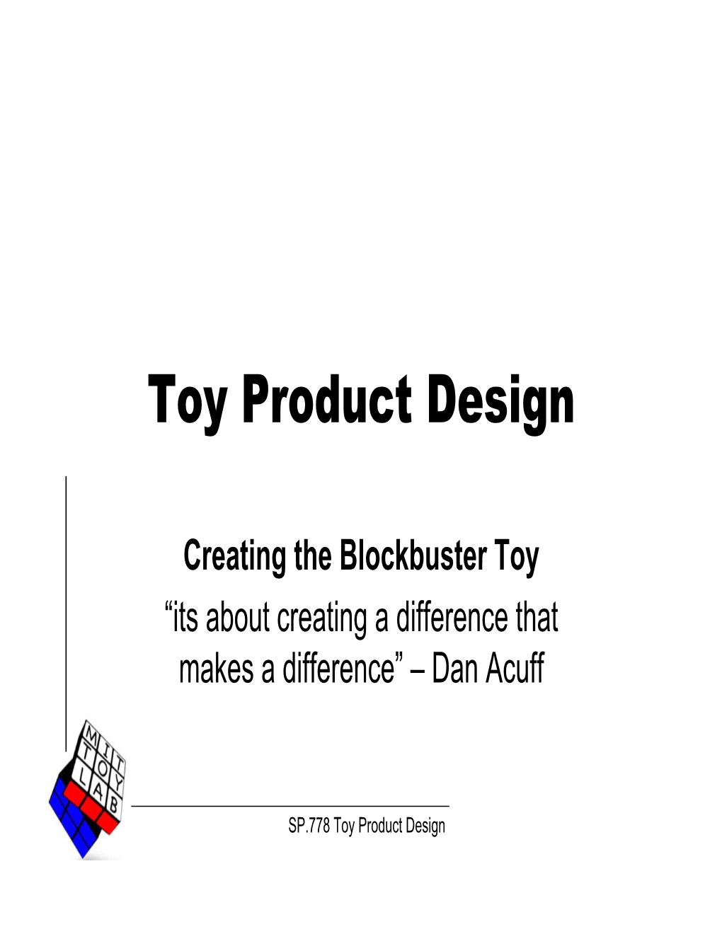 Toy Product Design