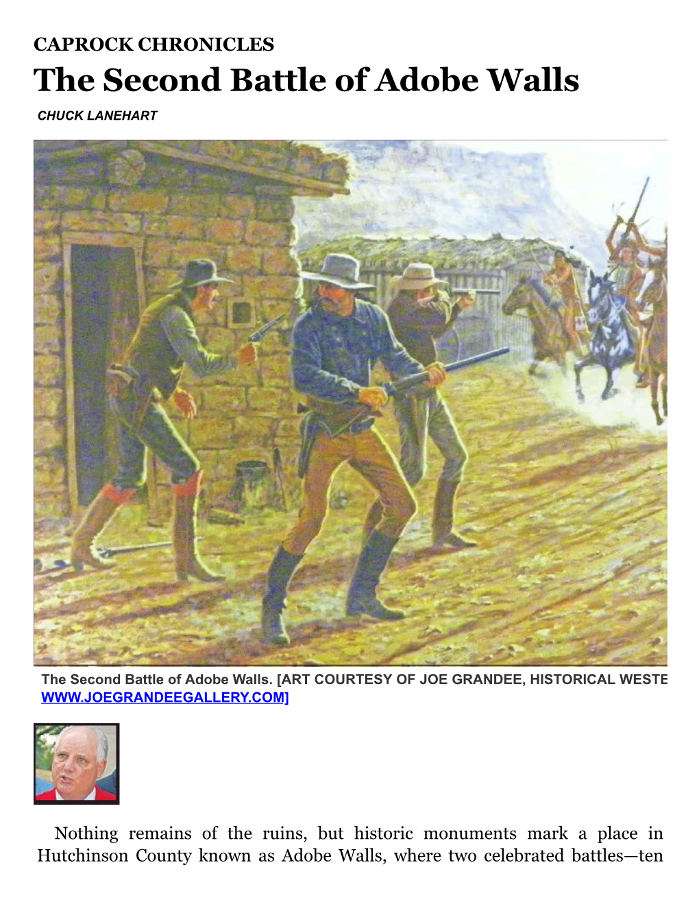 The Second Battle of Adobe Walls CHUCK LANEHART