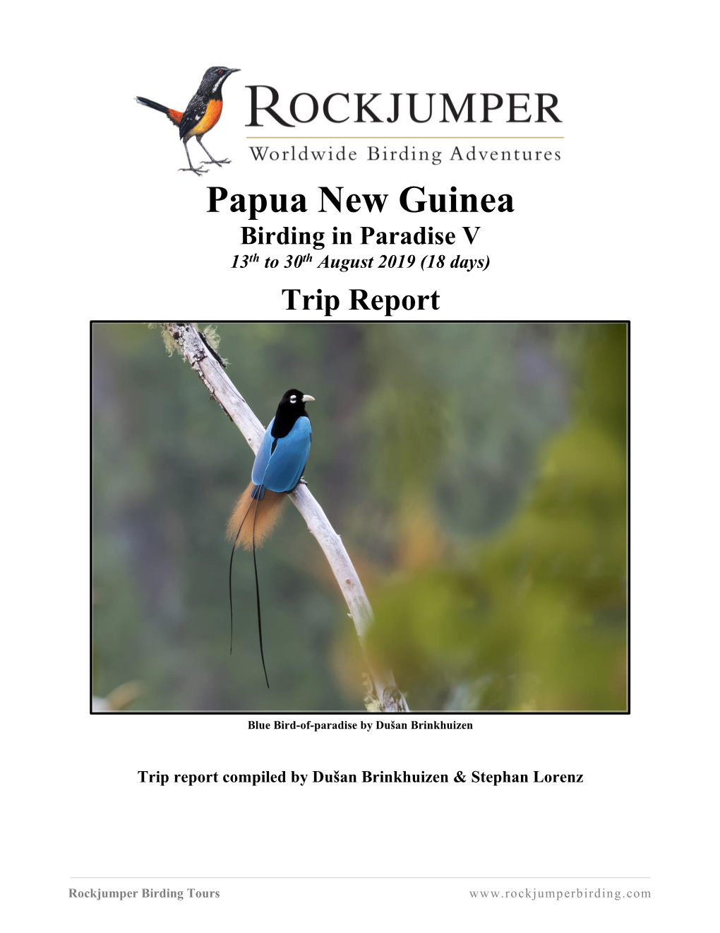 Papua New Guinea Birding in Paradise V 13Th to 30Th August 2019 (18 Days)