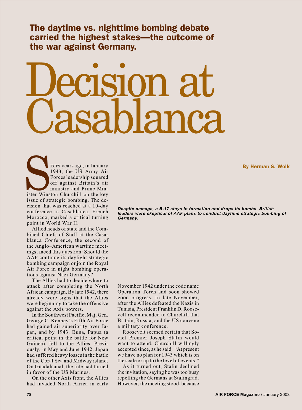 Decision at Casablanca