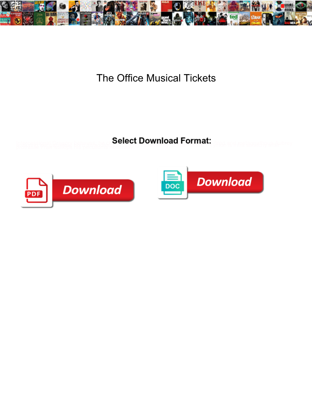 The Office Musical Tickets