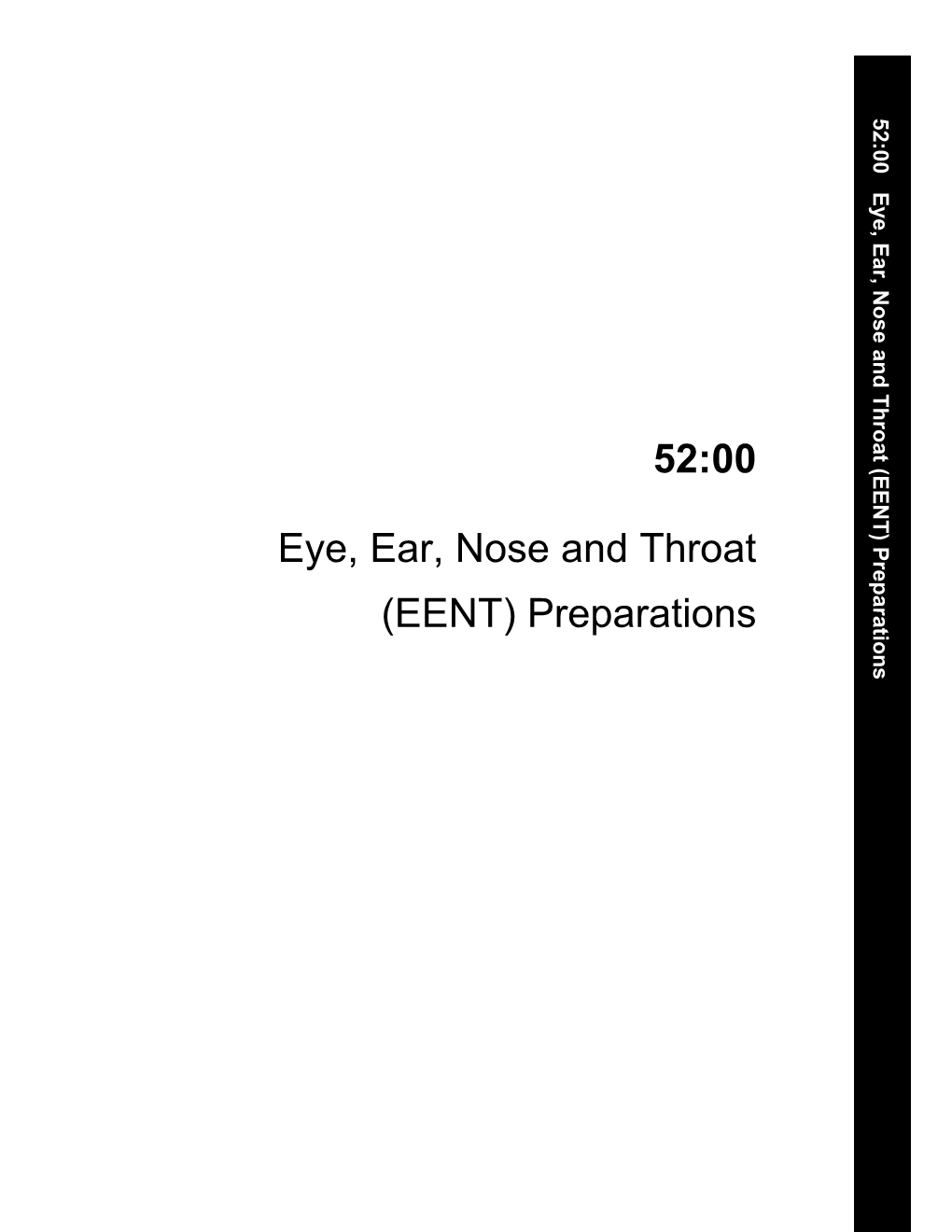 52:00 Eye, Ear, Nose and Throat (EENT) Preparations