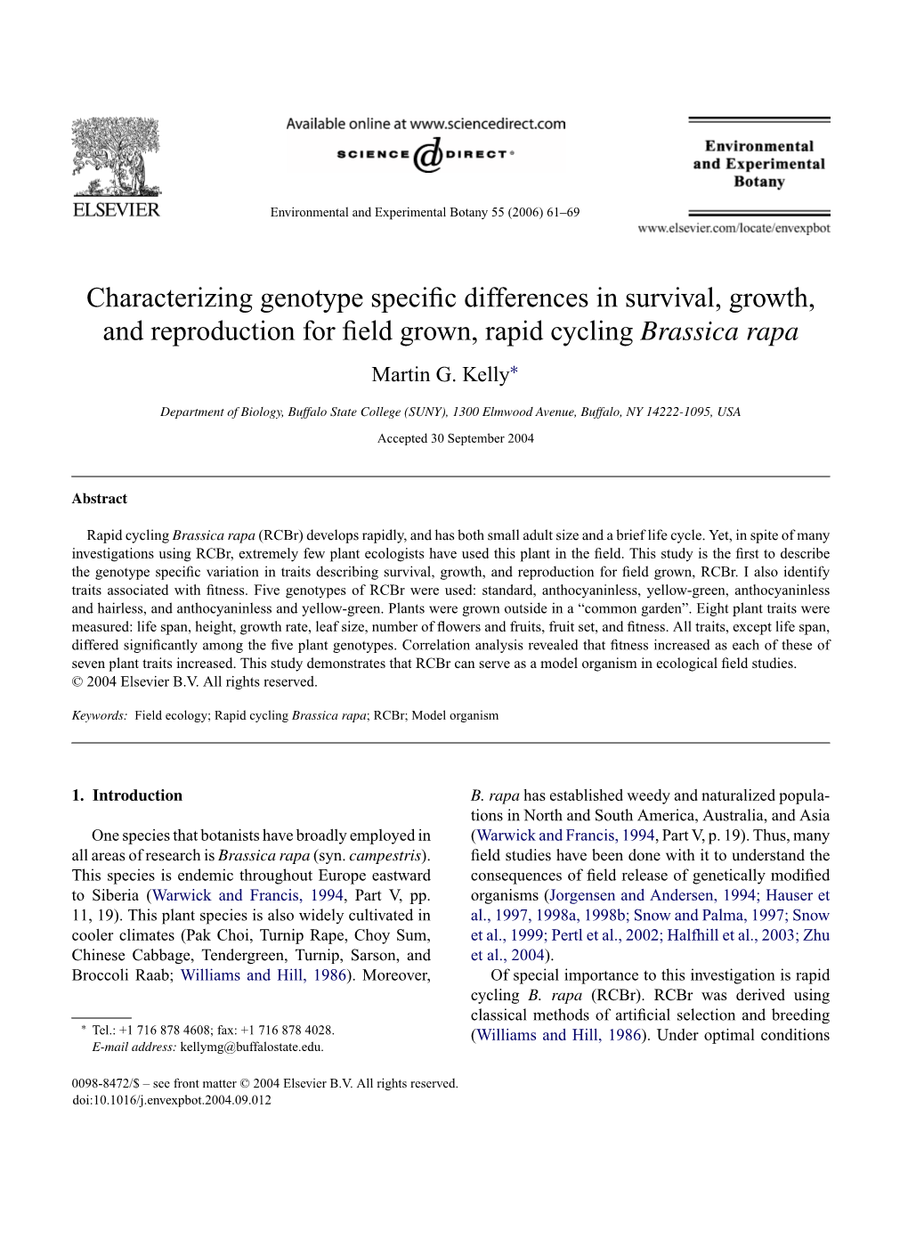 Characterizing Genotype Specific Differences in Survival, Growth, And