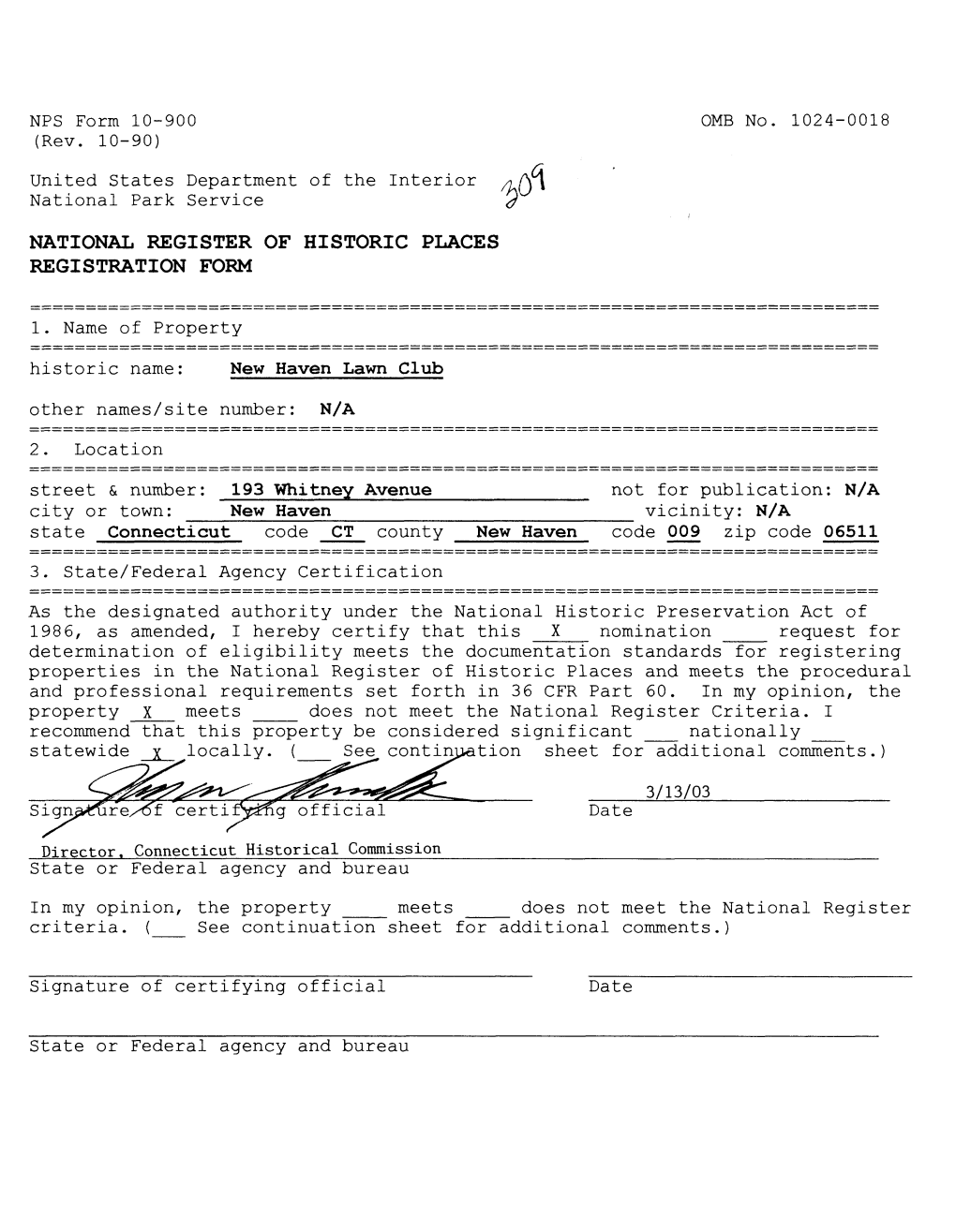 National Register of Historic Places Registration Form