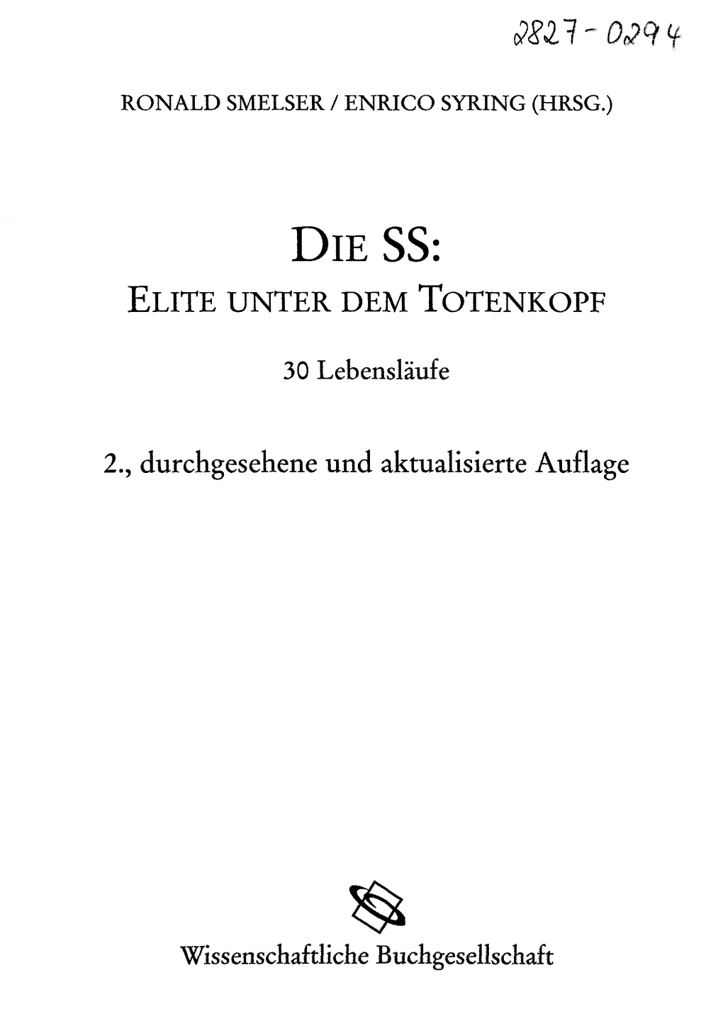 Die Ss: Elite Unter Dem Totenkopf