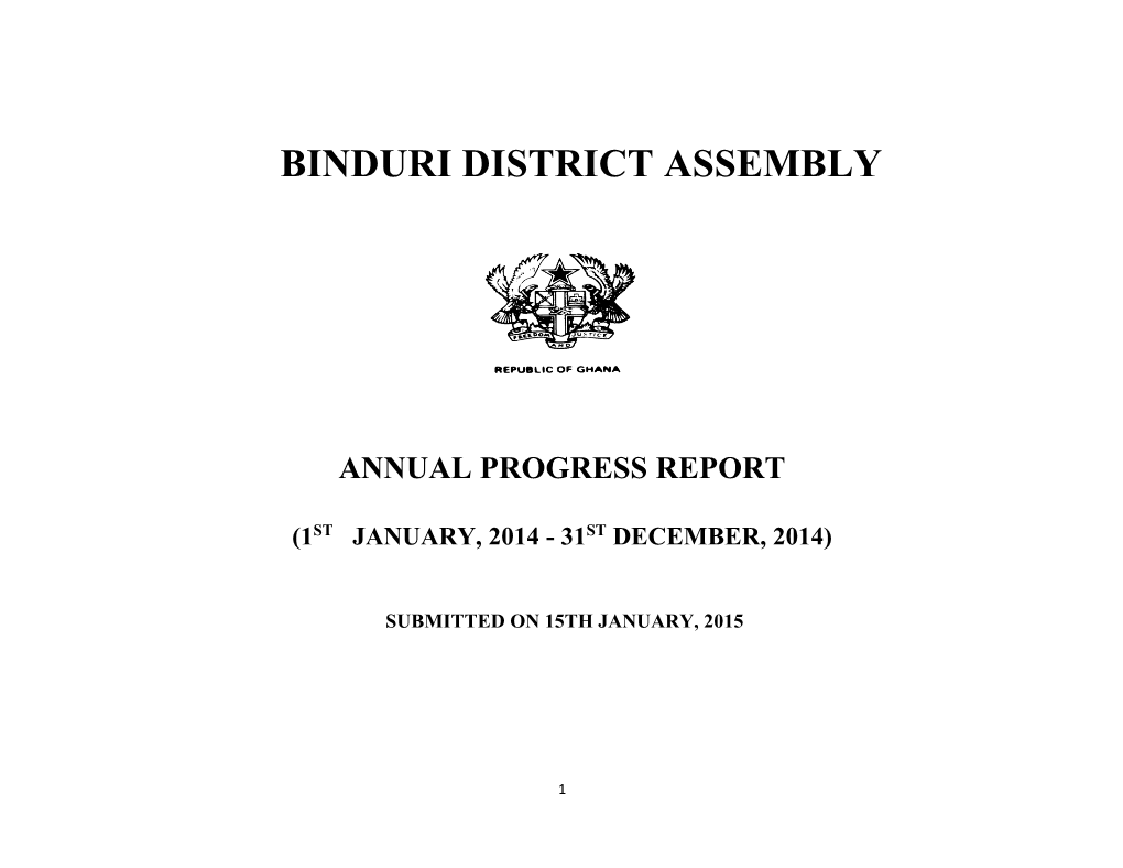 Binduri District Assembly