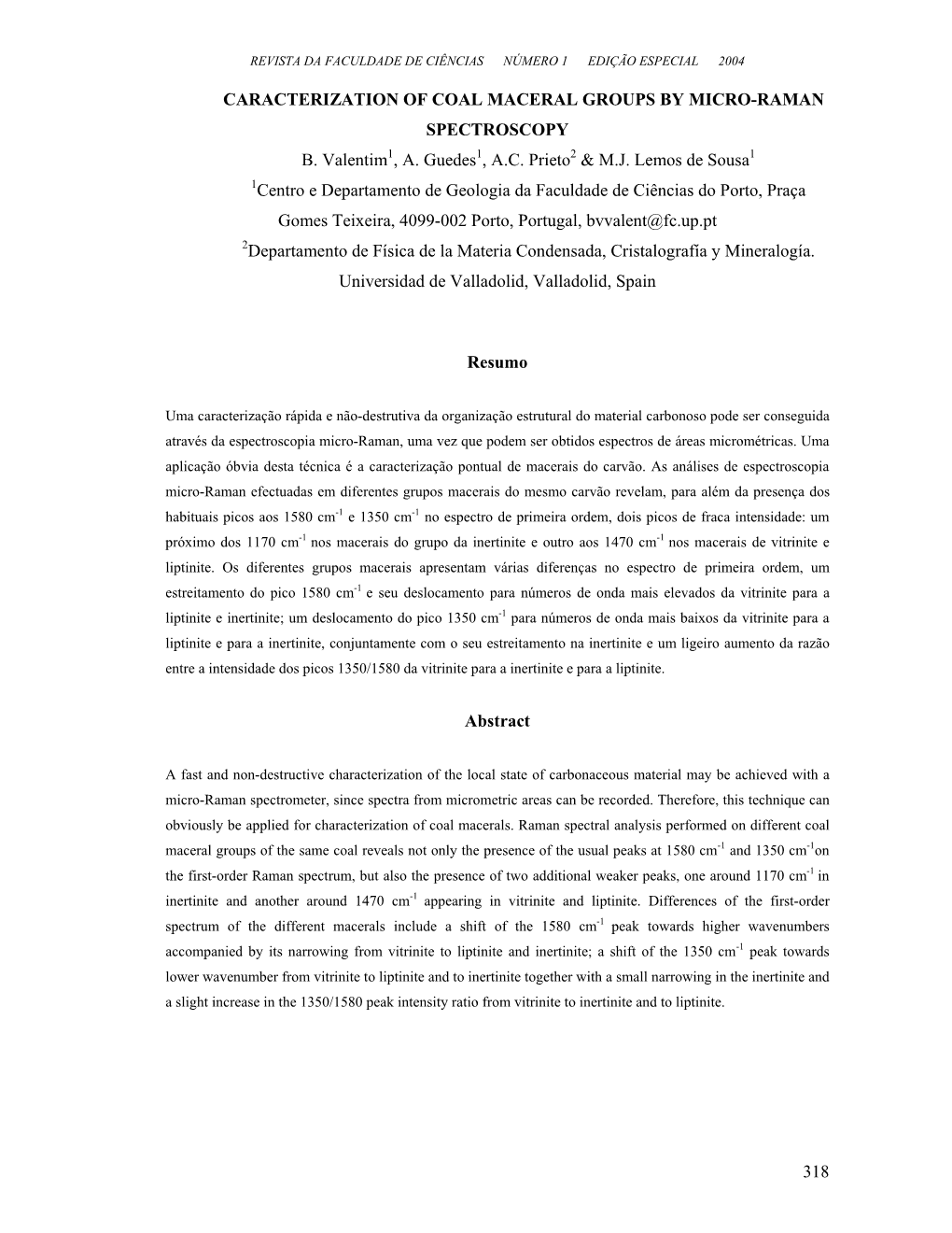 318 Caracterization of Coal Maceral Groups by Micro