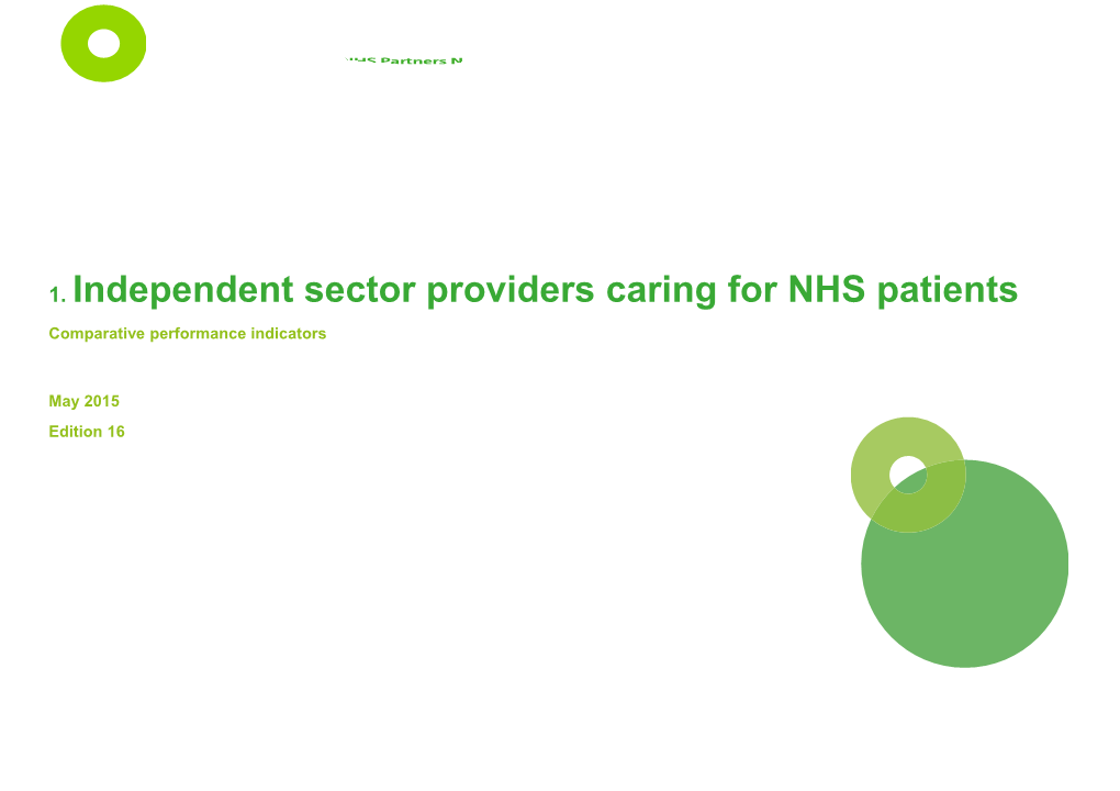 Independent Sector Providers Caring for NHS Patients s1