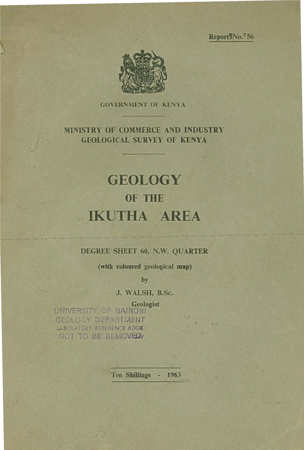 Geology of the Ikutha Area