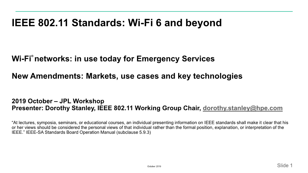 IEEE 802.11 Standards: Wi-Fi 6 and Beyond