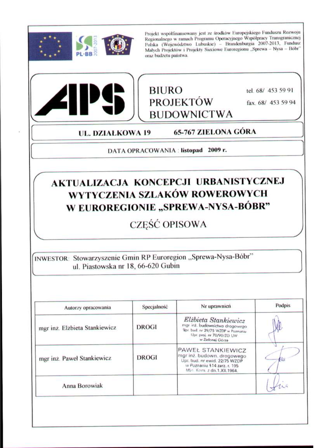 APS Biuro Projektów Budownictwa W Zielonej Górze