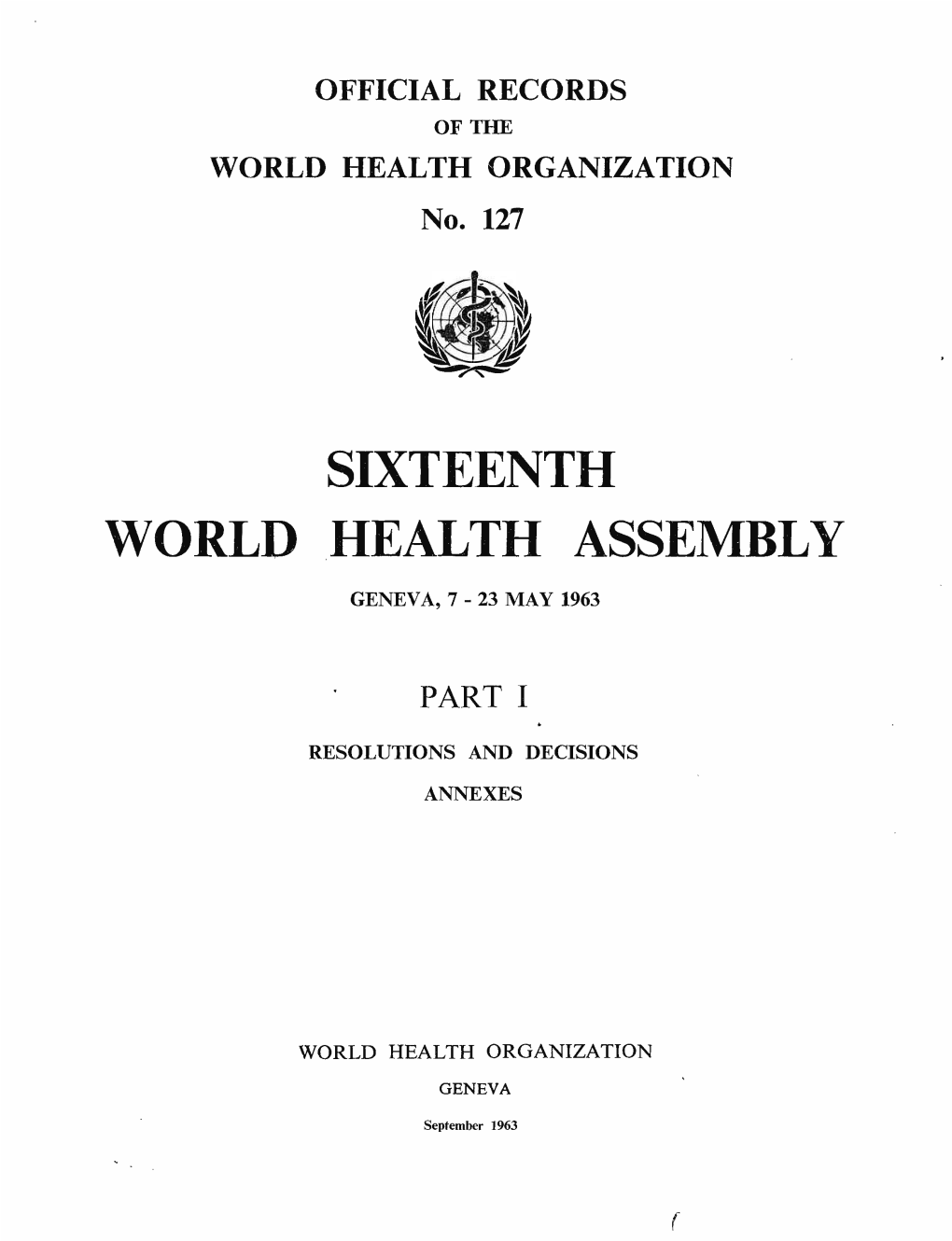 World Health Assembly