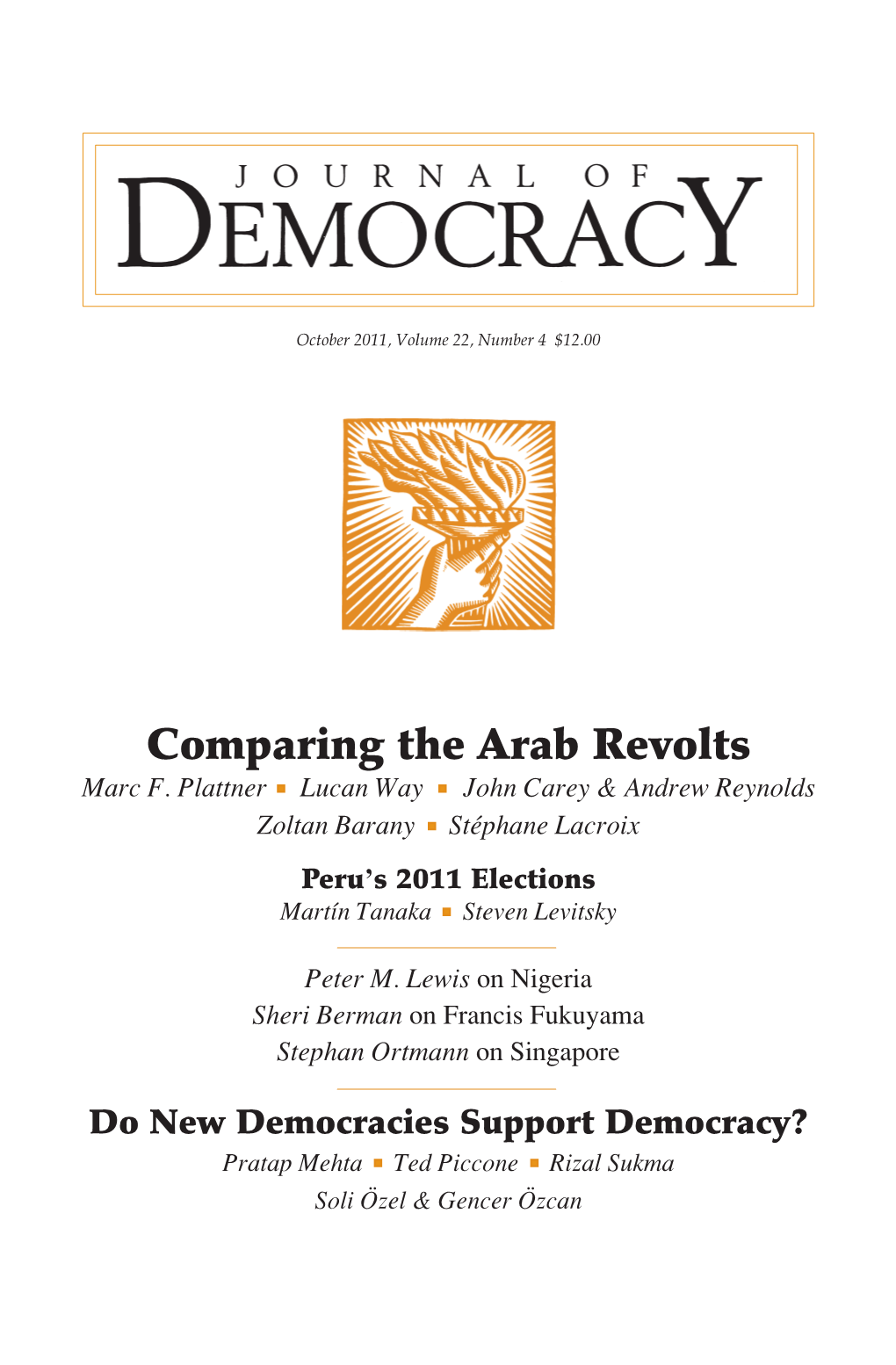 Comparing the Arab Revolts Marc F