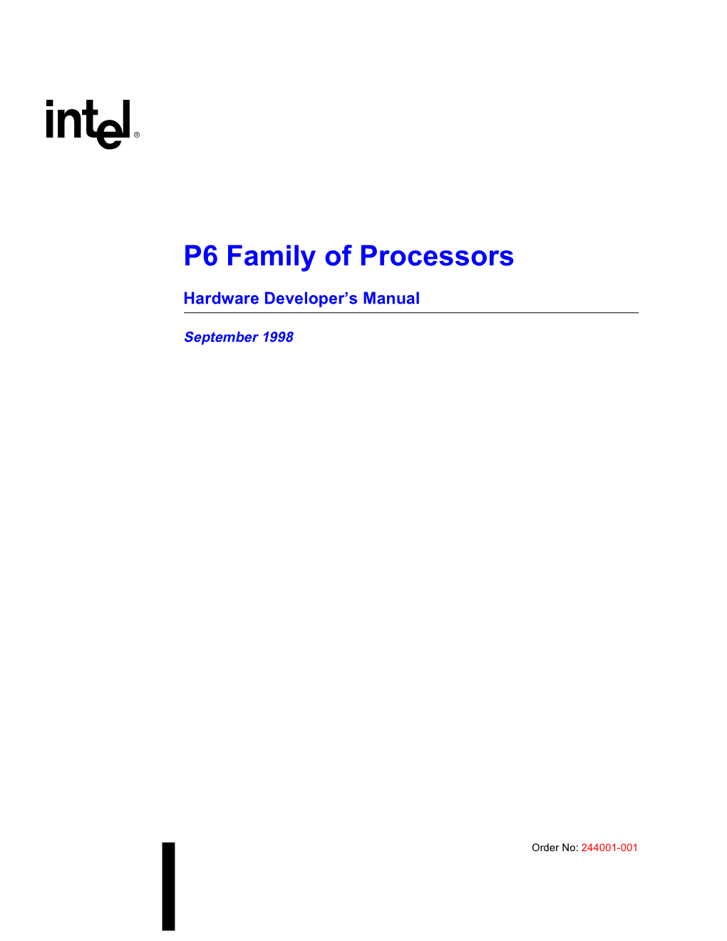 P6 Family of Processors