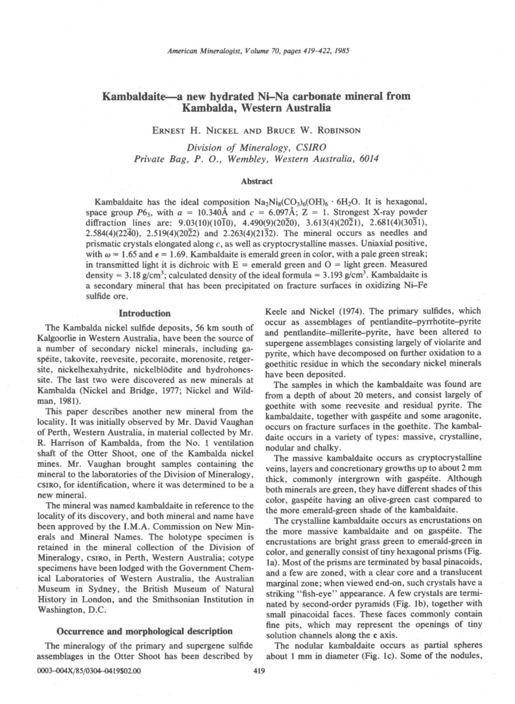 Kambaldait+A New Hvdrated Ni-Na Carbonate Mineral from Kamnatda