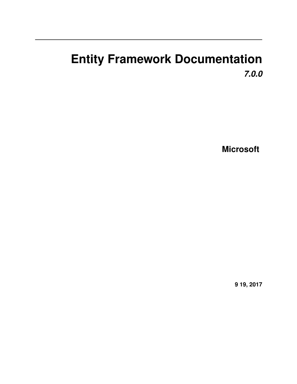 Entity Framework Documentation 7.0.0