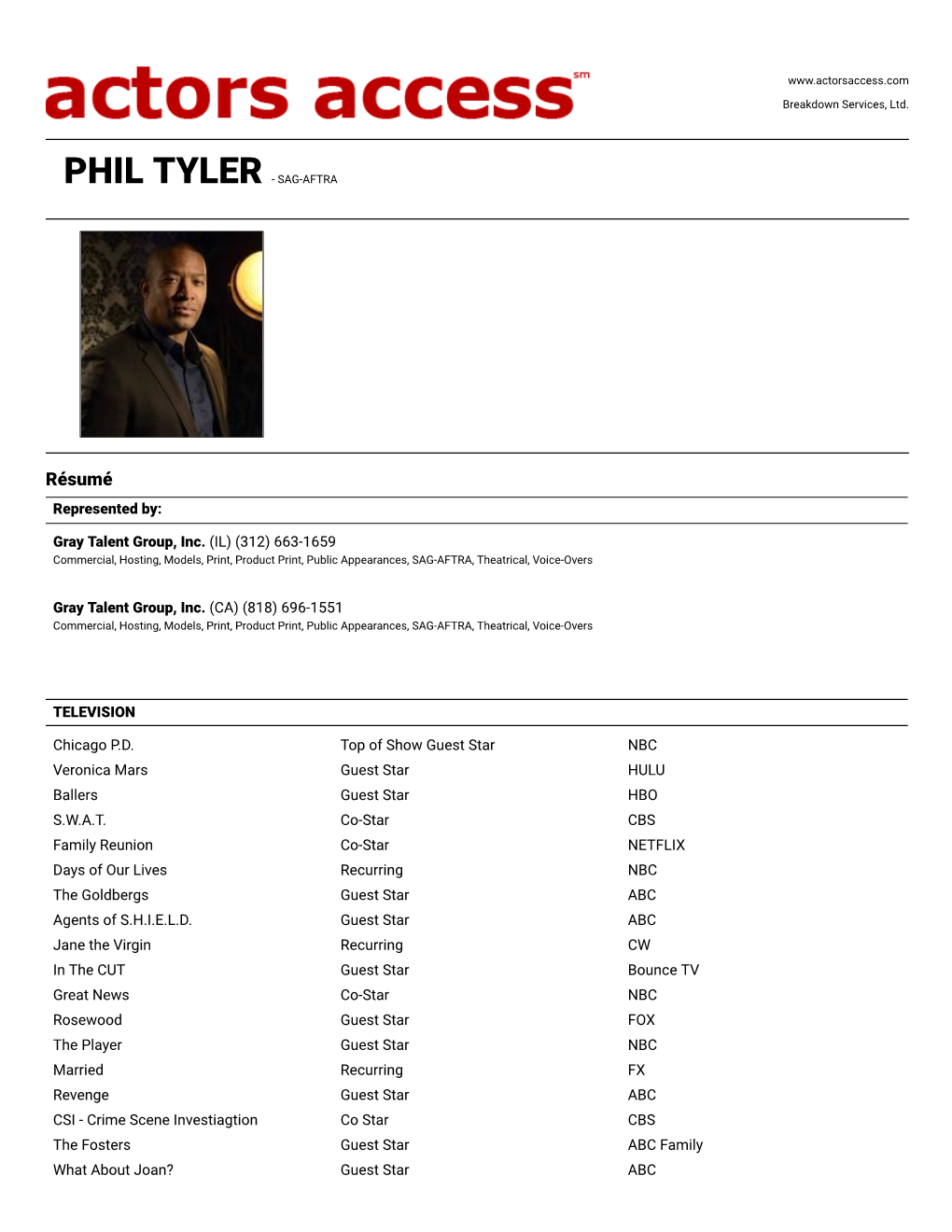 Phil Tyler - Sag-Aftra
