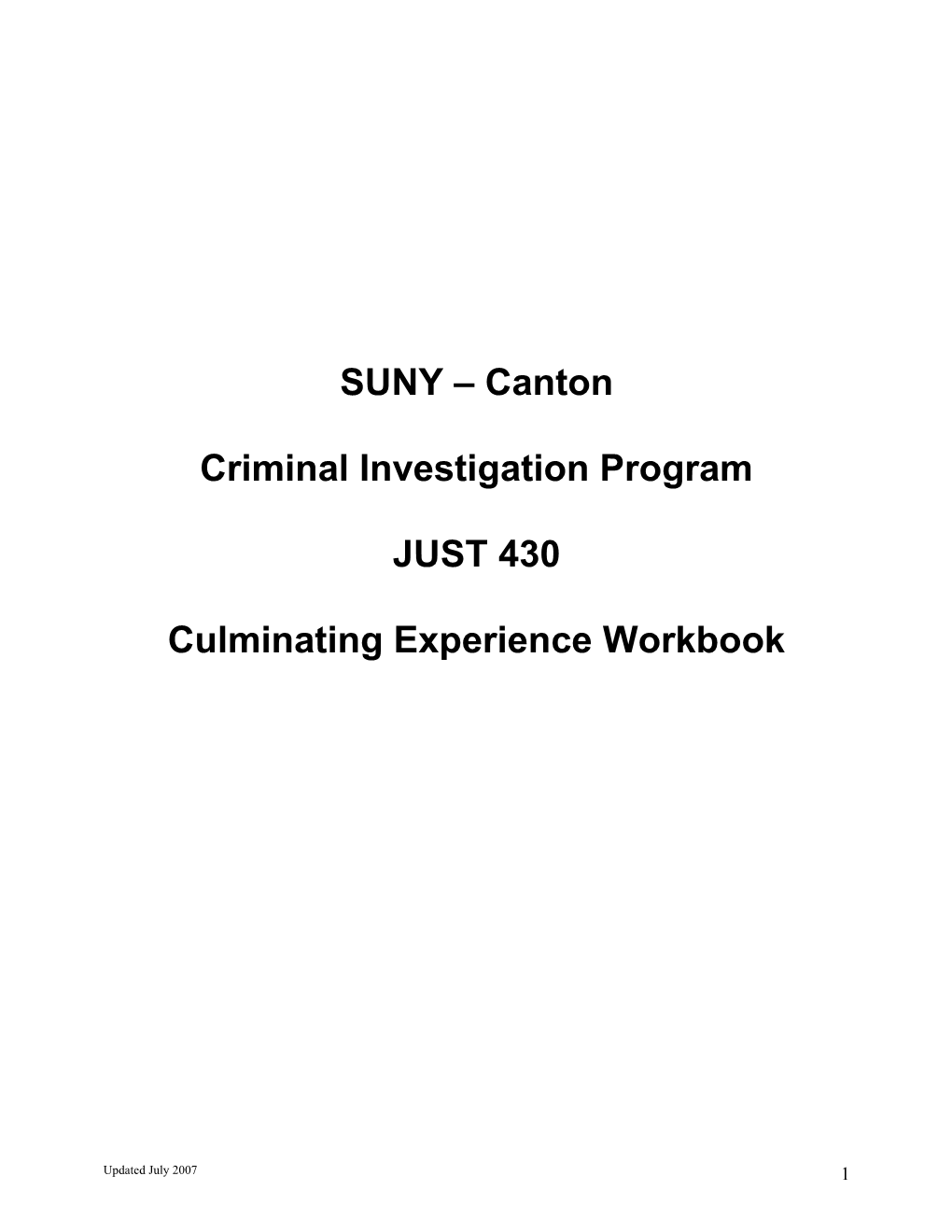 Criminal Investigation Program