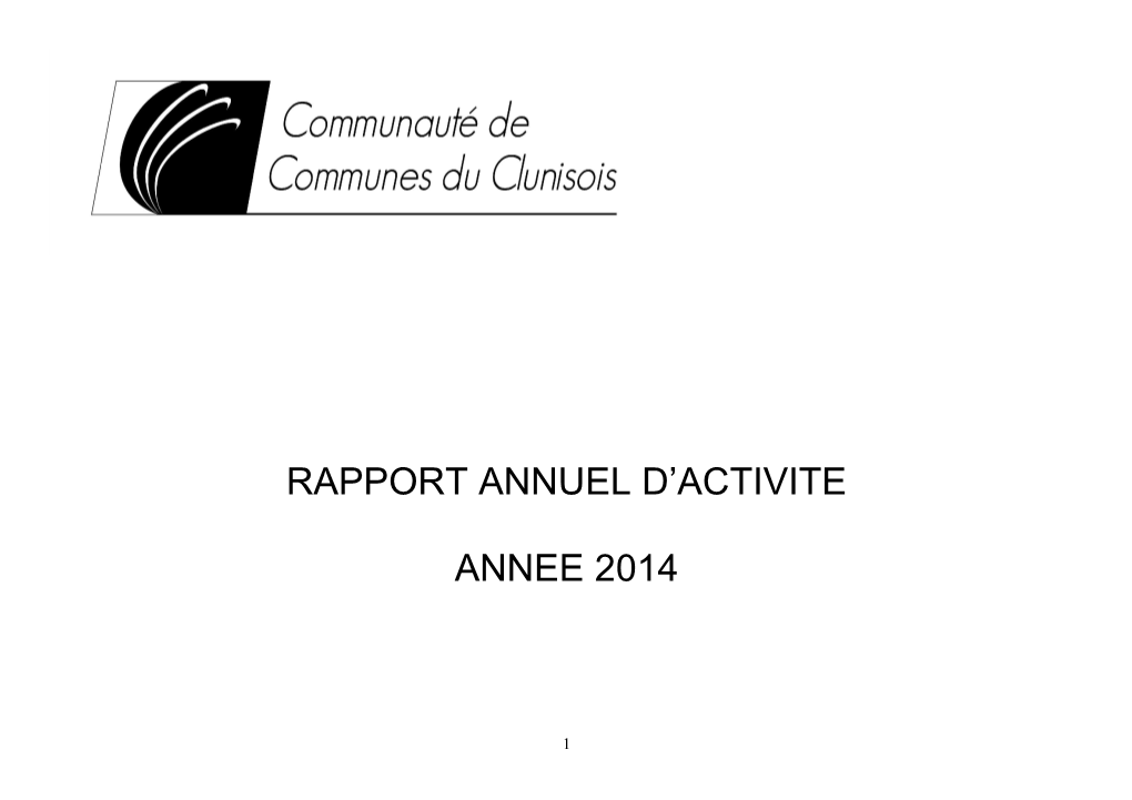 Rapport Annuel D'activite Annee 2014