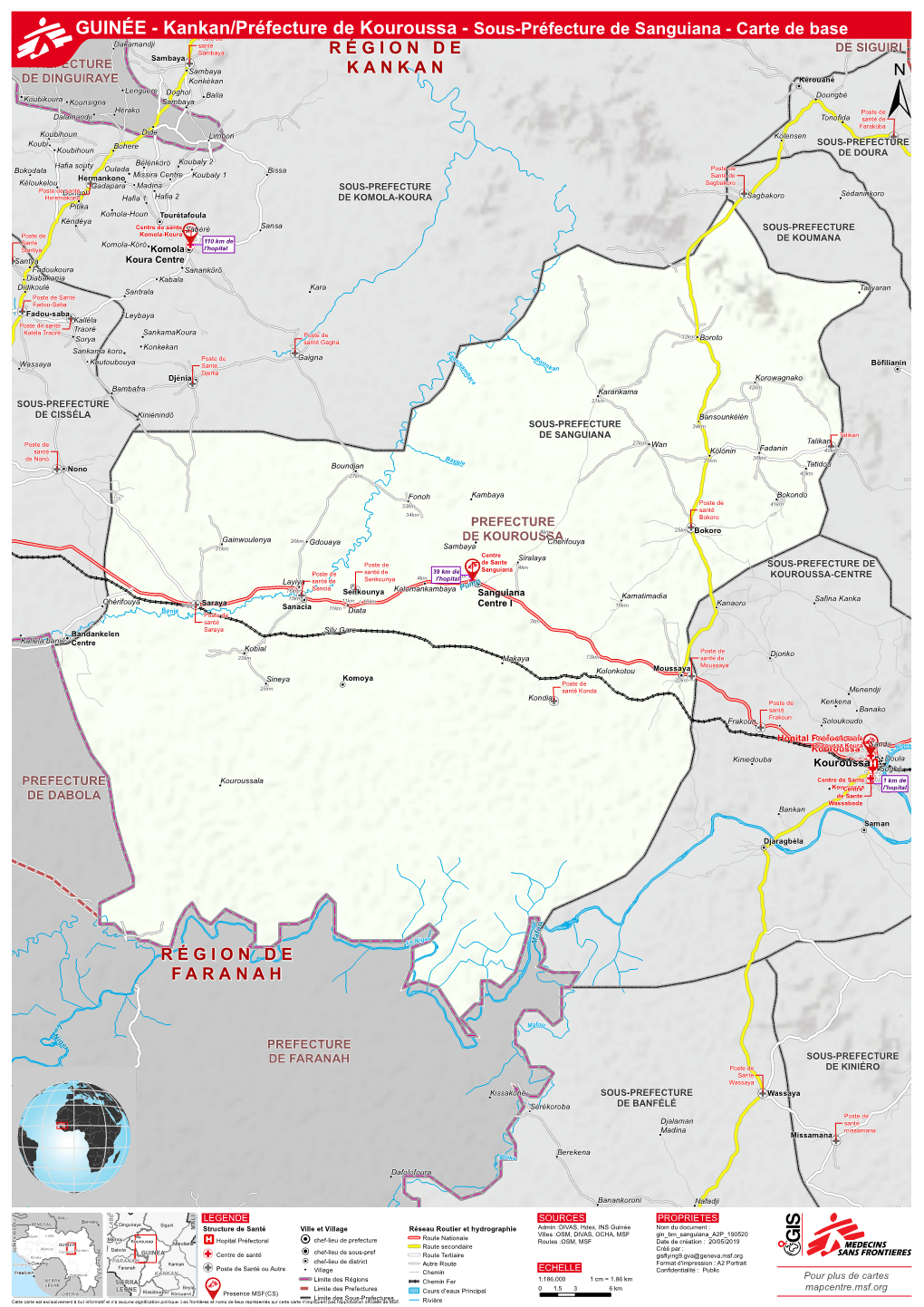 Région De Kankan Région De Faranah Guinée