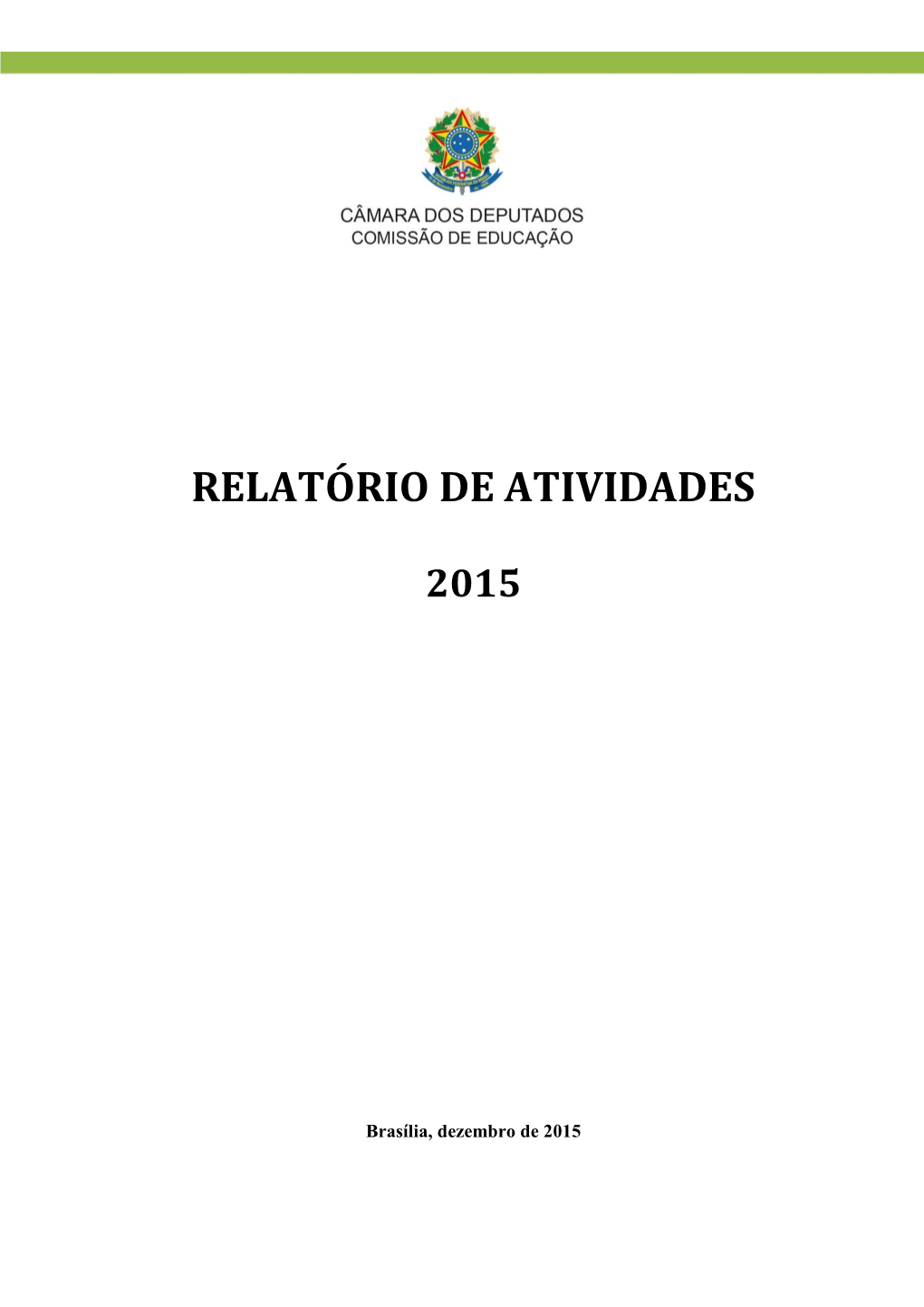 Relatório De Atividades 2015