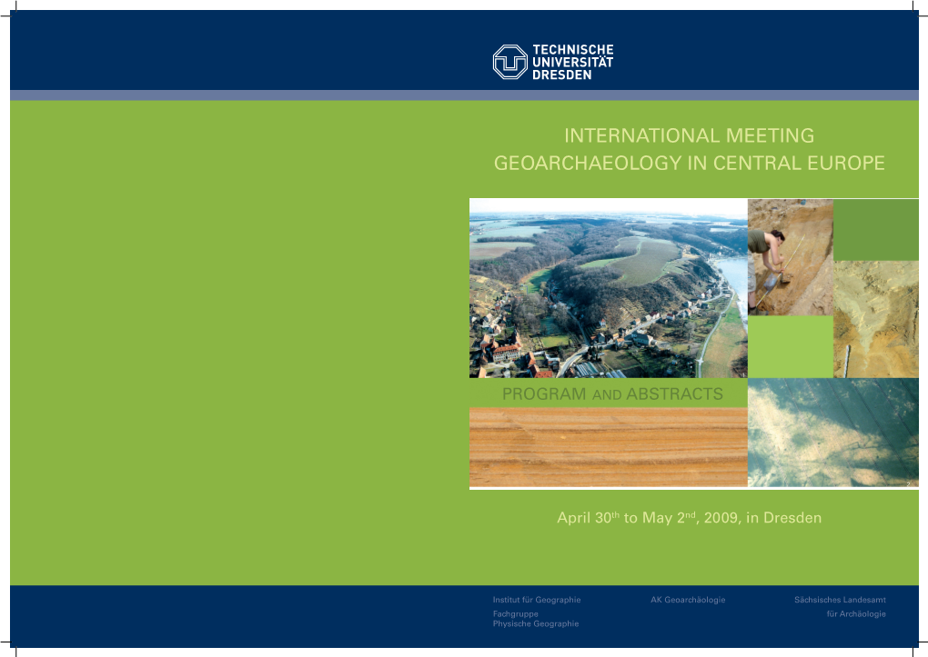 International Meeting Geoarchaeology in Central Europe