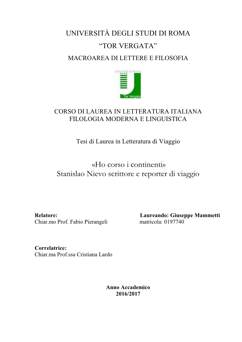 Stanislao Nievo Scrittore E Reporter Di Viaggio