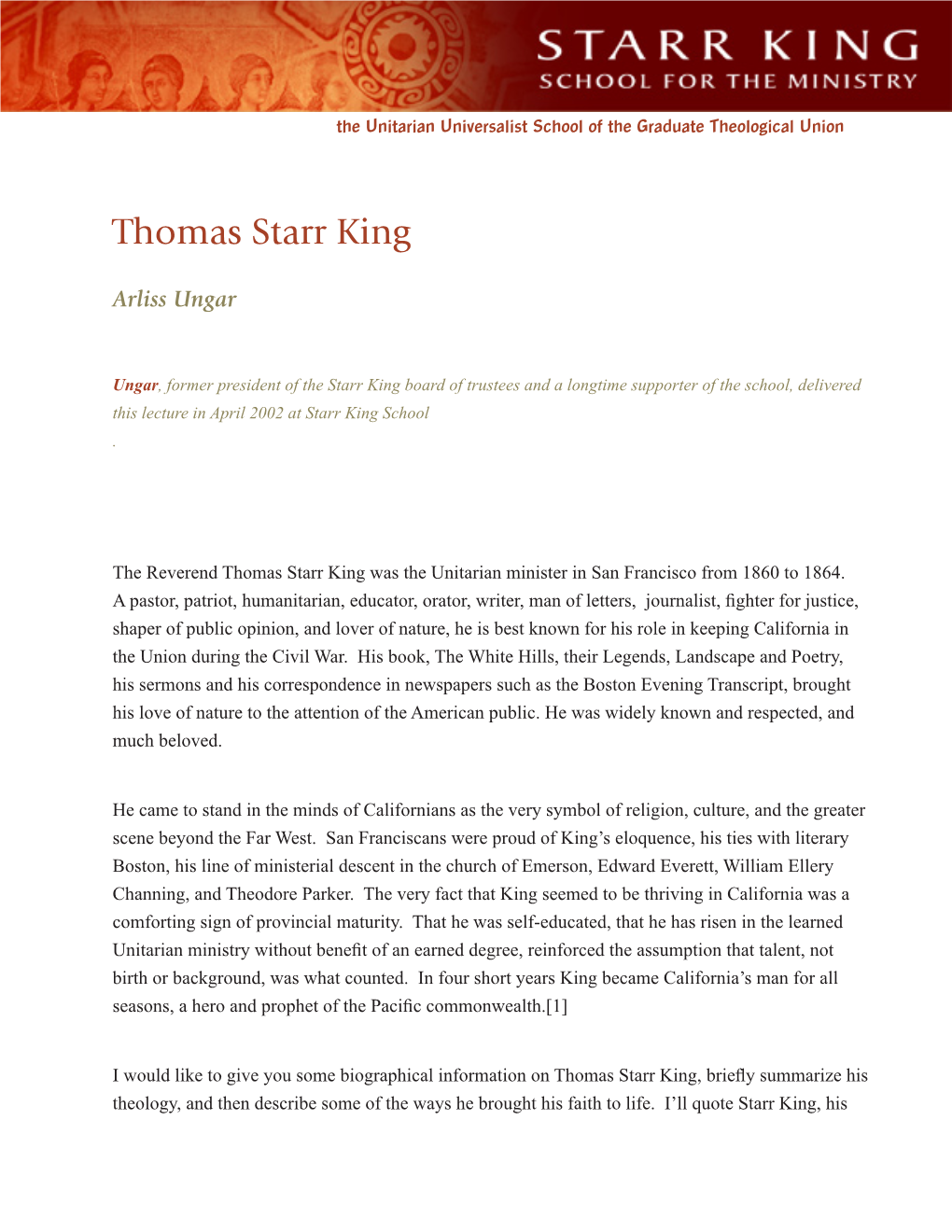 Thomas Starr King
