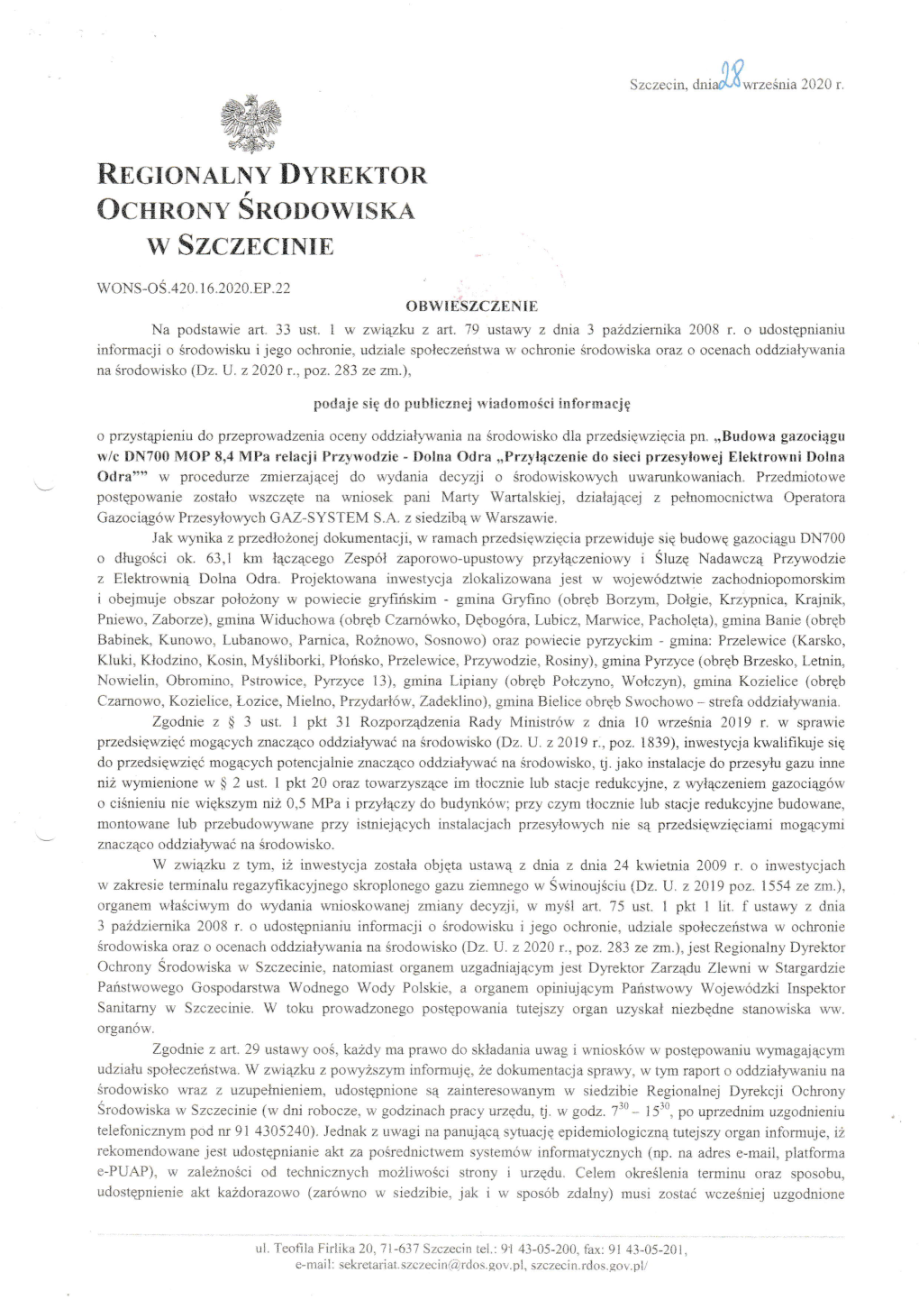 Obw. Gazociag Dolna Odra.Pdf (PDF, 1.14Mb)